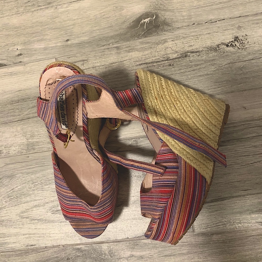 Red and blue wedges - 4th of July